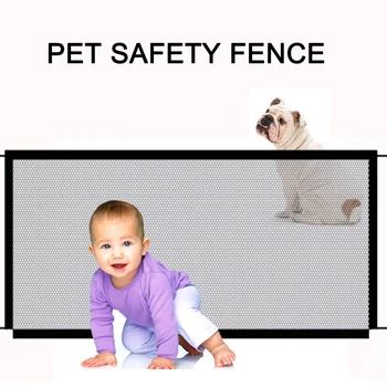 Pliere Portabil Gard De Plasă Pentru Câine Porti De Siguranta Baby Safe Guard Accesorii Pentru Animale De Companie Instala Oriunde Scari De Interior