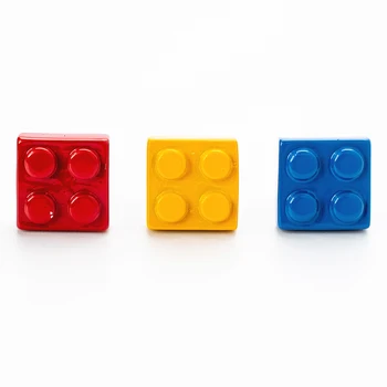 Jucărie De Moda Bloc Butoni Multi Cărămizi De Culoare De Proiectare Butonul Roșu Galben Albastru Manșetă De Bijuterii Pentru Barbati Tricou Petrecere