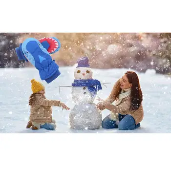 Zăpadă De Schi Mănuși Impermeabile Copii Desene Animate Rechini Mănuși De Iarnă Mai Calde Mănușă Pentru Copii, Schi, Snowboarding