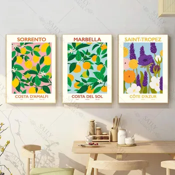 Fructe Panza Pictura de Lamaie Poster de Imprimare Portocaliu Plante și Flori Arta de Perete Natură Imagini pentru Sufragerie Pe Perete Decor Acasă