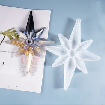 Octogonal Stele Mucegai Silicon Pentru DIY Octogonal Stele Pandantiv de a Face Decor de Crăciun Ornament Handmake Rășină Epoxidică Meserii