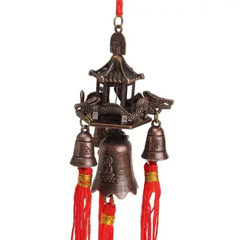 Retro Dak Bell Boeddhisme Opknoping Windgong Tempel Noroc Feng Shui Ambarcațiuni Chineze Knoop Binecuvântarea voor Masina Decor Acasă Cadou