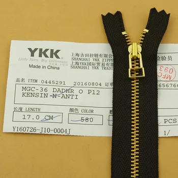 3 / DADHR / Senior Japonez originale YKK / Închis-end de aur și cupru cu fermoar 17cm bani lungi de pânză portofel pentru