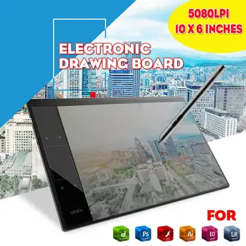 A30 Portabil Drawing Tablet Sensibilitate la Presiune USB Artă Grafică Digitală, Pictură Lumină Pad cu Acumulator Baterie Pen & Scară