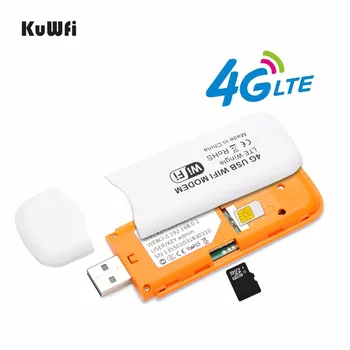 KuWfi 4G Modem Deblocat 4G LTE USB Dongle 100Mbps FDD/TDD/WCDMA Router Wireless USB 2.0 Mașină de Routere wi-fi Built-in Antena de 2dbi