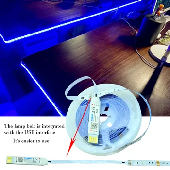 LED Strip Bluetooth SMD5050 DC5V 1M 2M 3M 4M 5M Waterproof Flexibil Lampa de Bandă Diodă De Fundal TV Cablu USB de Crăciun
