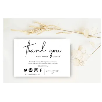 Roz Mulțumesc de Afaceri a Introduce Carduri Multumesc Cărți de Afaceri Mici Adăuga logo-ul și Icoane Social Media