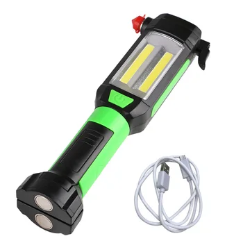 2 Modul Lanterna LED-uri Auto Instrument de Urgență Hammer USB Reîncărcabilă COB Magnetic, lampa de Lucru Lampa Lanterna Felinar Portabil pentru Exterior
