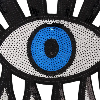 10buc ochii Mari paiete argintii ochii insigna patch-uri brodate fier pe aplicatiile pentru accesorii de îmbrăcăminte sac decorare