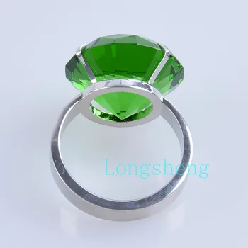Inele Pentru Șervețele Din Sticlă Cristal De Diamant Cu Verde Smarald, Diamant Fals