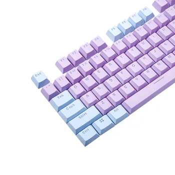 Contrastul de Culoare PBT Taste pentru Tastatură Mecanică Violet Albastru cu iluminare din spate Lovitură Dublă Injecție Cheie Capac 104 Cheie US Layout