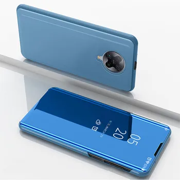 Pentru Xiaomi Pocophone X3 NFC Caz Clar Smart View din Piele PU 360 Flip Stand Caz Acoperire Pentru Poco F2 Pro Coques, Shockproof Fundas