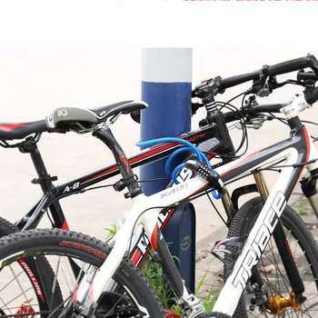 Anti-furt Bicicleta de Munte de Blocare de Blocare Biciclete cu Lumina Combinație de Blocare General de Biciclete Scrub de Oțel Cablu de Blocare LED Luminos de Blocare