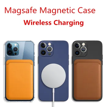 Modă de Culoare Solidă Magnet de Caz Pentru iPhone 12 mini Magsafe de Încărcare Wireless Capacul din Spate Pentru iphone 12 Pro Max Drăguț Caz de Silicon