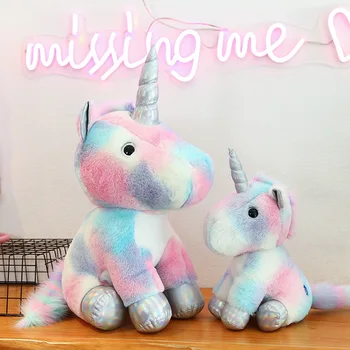 2020 Nou Unicorn De Pluș Jucării Colorate Umplute De Animale Cal Jucărie Moale Peluche Papusa Pentru Copii Cadouri
