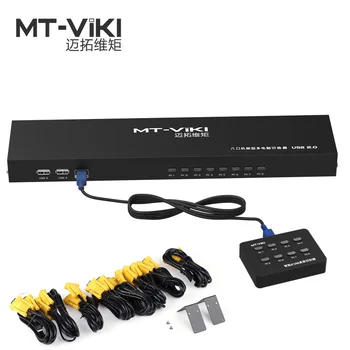 MT-VIKI 8 Port KVM Switch cu Fir Telecomanda Smart Manual Apăsați Tasta VGA USB 1U Rack-mount pentru PC-ul NVR MT-801UK-L