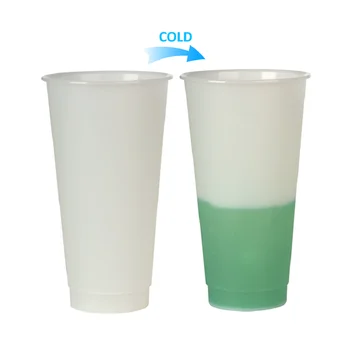 5pcs/set clar de culoare Colorat 24oz pp rece de schimbare a culorii din plastic reutilizabile cupa Magic Pahare Cadouri