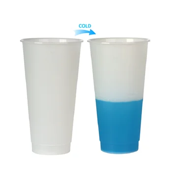 5pcs/set clar de culoare Colorat 24oz pp rece de schimbare a culorii din plastic reutilizabile cupa Magic Pahare Cadouri