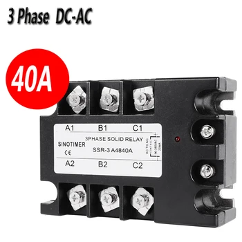 Releu SSR D4840A 3 Faze Solid state Releu 40A DC-AC 30-480V AC Ieșire Modulul Comutatorului Releului relais