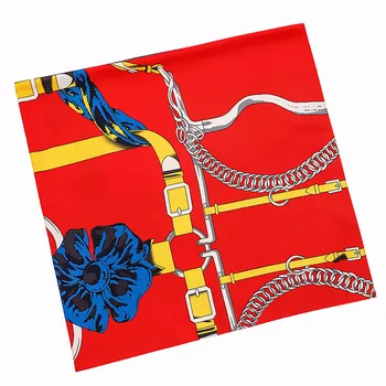 130cm Curea Lanț Esarfa Pentru Femei Brand Eșarfă de Mătase 2020 Design Mare Pătrat Eșarfă pentru Femei Cravată Diagonal de protecție Solară Șal