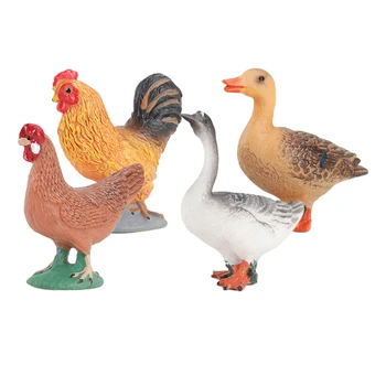 Păsări De Curte Animale De Modelul De Material Plastic Solid Cifre Statuie Figurina Decor De Învățământ
