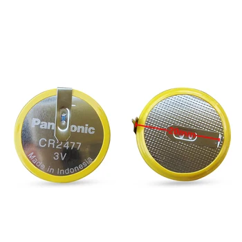 2 buc/lot Panasonic CR2477 3V Baterii cu Litiu Oala de Orez Butonul Monedă de Celule Baterie cu 2 Lipit Ace CR 2477