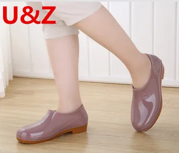 Moda Doamnelor cizme de Ploaie de vară non-alunecare de low-top rainboots bucătărie pantofi femei pantofi de cauciuc apartamente pentru podea umeda Bucătărie cizme
