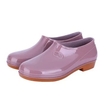 Moda Doamnelor cizme de Ploaie de vară non-alunecare de low-top rainboots bucătărie pantofi femei pantofi de cauciuc apartamente pentru podea umeda Bucătărie cizme