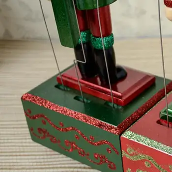 32cm Crăciun din Lemn spargatorul de Nuci Music Box Ornamente Mobile Soldat Pentru a Crea O Atmosferă de Sărbătoare Pentru Decor Acasă