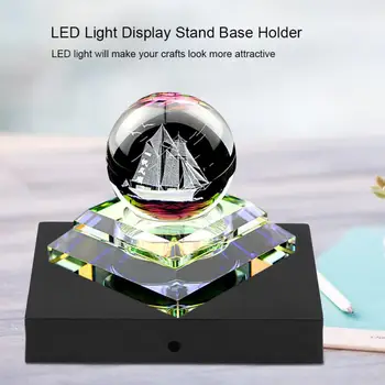 LED Luminos de Bază Lumina Display Stand LED Lampă de Cristal Display de Artă din Sticlă de Lumină LED Titularul de Bază NE-Priza 100-240V