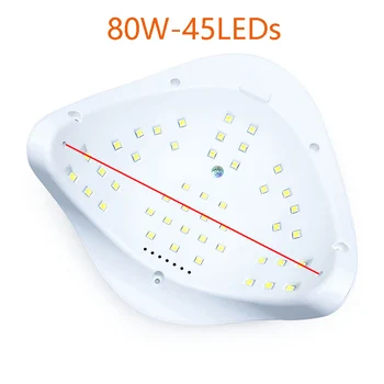 80W LED UV de Unghii Lampa UV pentru Unghii Constructor Set Poli Unghii Gel, Kit Unghii Constructor Kit Set de Unghii 30ML Gel UV Constructor Set Manichiura Unghii Kit