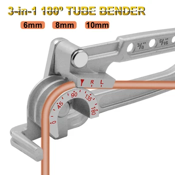 3 În 1 de 180 de Grade Manual Tub Bender 1/4