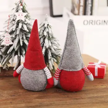 De Crăciun Lucrate Manual Suedez Gnome Santa Stand Papusa De Plus Ornamente Xmas Holiday Home Decor Partidul Copii Jucărie Cadou