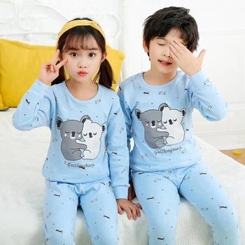 Băieți, Pijamale Fete Toamna Iarna mâneci Lungi Îmbrăcăminte pentru Copii Set de Pijamale de Bumbac Pijama Seturi Pentru Copii 2 4 6 8 10 12 Ani