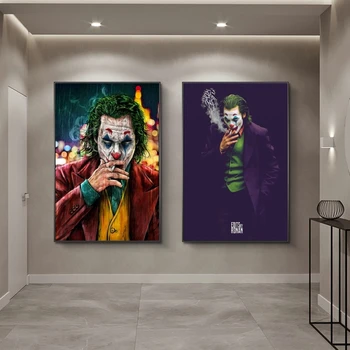 Super-Ticălos Nefumători Joker Film Poster Canvas Wall Art Joaquin Phoenix Printuri Si Postere Imagine De Benzi Desenate Decor Pictura Cuadros