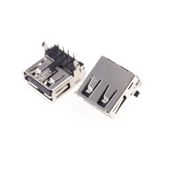 Conector USB 2.0 Tip O Femeie Recipient Soclu în Unghi Drept nod terminal Prin Găuri BAIE PCB 1 Port 30 VAC XM7A0442