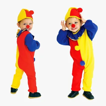 Clearance-Ul Băieți Fete În Costum De Clovn Costum De Halloween Pentru Copii Costum Cosplay Clovn Haine Copii Joc De Rol Costum