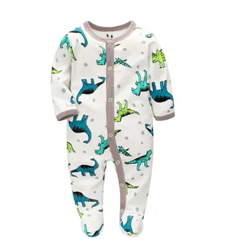 2 buc/Set Nou-Născuți Haine Băiat Copil Fata Romper Pijama pentru Sugari, Tricotate Acoperite Butonul O-neck Salopeta tip Boutique, de Îmbrăcăminte