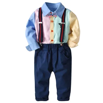 Copilul Ceremonia De Deschidere Custumes 2020 Copii De Îmbrăcăminte De Primăvară Seturi Băieți Domn 3 Buc Costum De T-Shirt, Pantaloni, Cravată Imbracaminte Copii Set