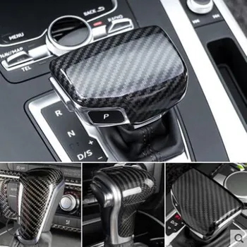 ABS, Fibra de Carbon Stil Pentru AUDI Q5 Q7 A6 A4 B7 A5 A7 A4L A6L Q5L S6 S7 Mașină de Viteze Cap de Schimbare Capac Ornamental de Protecție Autocolant