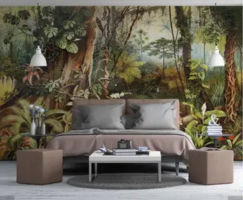 Vintage Tropicală Tapet Murală, picturi Murale de Perete Decalcomanii de Perete 3D Role de Hârtie pentru Camera de zi Dormitor Canapea Fundal TV
