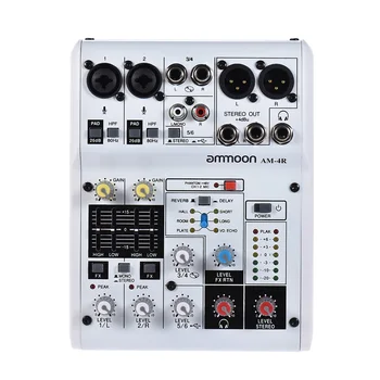 Ammoon AM-4R Consola Mixer 6 Canale Audio de Amestecare Consolă placă de Sunet Digitală Consolă de Amestecare Built-in 48V Phantom Power