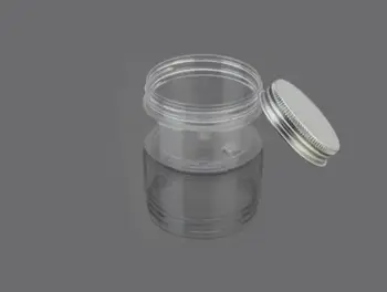10buc/lot 50g/80g/100g rotunde clar animale de companie borcan de sticla recipient cu filet capac de plastic cu capac , pentru Ambalare Cosmetice