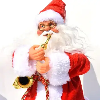1 BUC Electric Moș Crăciun Cântând Muzică de Crăciun Xmas Party Doll Ornamente de Anul Nou Cadouri de Crăciun pentru copii Copii Drop Ornamente