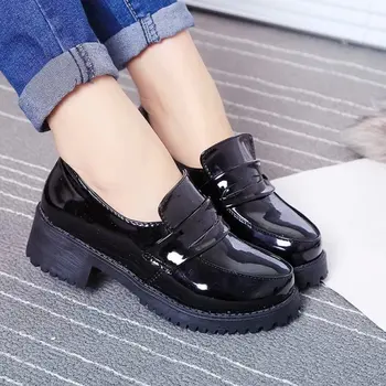 Lolita Fete Femei domnisoara Cizme Pantofi Rotund-Deget de la picior Toc mic, Pantofi Pentru JK Liceu Uniforma Anime Cosplay Pantofi