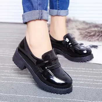 Lolita Fete Femei domnisoara Cizme Pantofi Rotund-Deget de la picior Toc mic, Pantofi Pentru JK Liceu Uniforma Anime Cosplay Pantofi