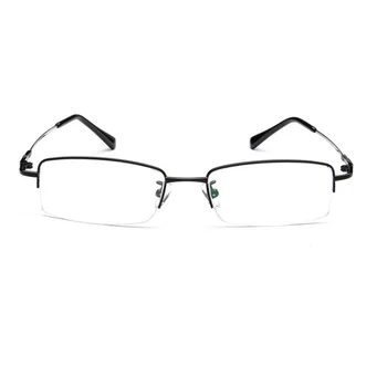 Latime-136 Nou mici față de oameni Elastic ochelari templu rame ochelari de vedere de sex masculin jumătate rim memorie aliaj de titan Miopie optice ochelari
