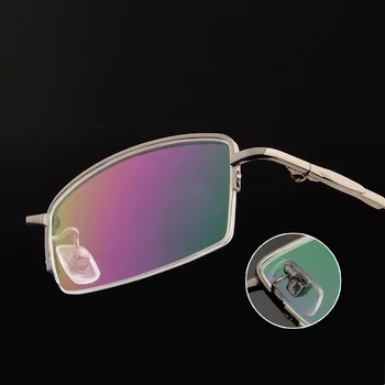 Latime-136 Nou mici față de oameni Elastic ochelari templu rame ochelari de vedere de sex masculin jumătate rim memorie aliaj de titan Miopie optice ochelari