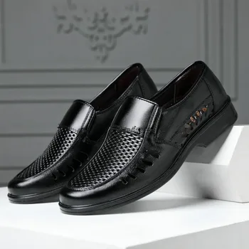 Mazefeng Designer Barbati Pantofi Casual de Vara Respirabil de Moda Alb-Negru Alunecare pe Adidași Bărbați din Piele Pantofi Mocasini de sex Masculin