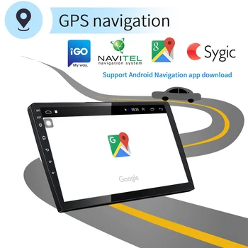 Podofo Radio Auto 2din android GPS Auto Multimedia Player 10.1